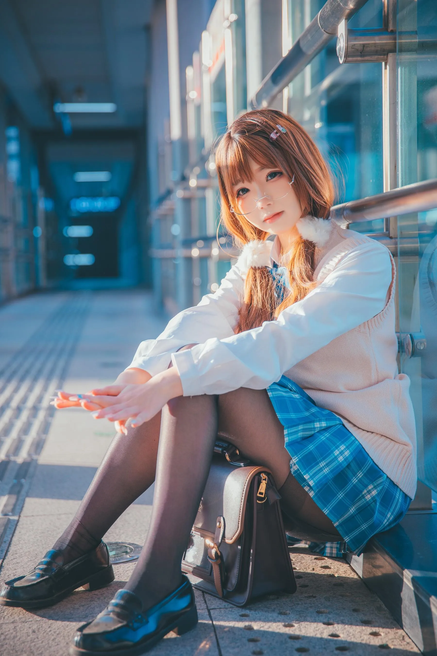 雪晴Astra – NO.32 JK夕阳 [26P]插图3